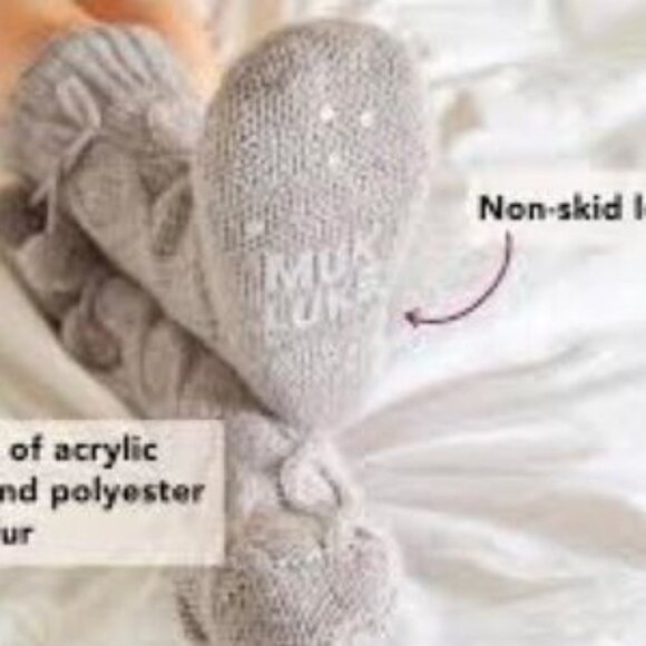 MUK LUKS Women's Pom Cabin Knit Socks - Picture 7 of 13